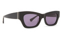 Alternate Product View 1 for Fawn Sunglasses BLACK SATIN/GREY