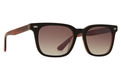Alternate Product View 1 for Crusoe Sunglasses BLACK-BROWN LAM/BROWN GRA
