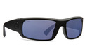 VonZipper Kickstand Polarized sunglasses in Black Satin / WildLife Blue Chrome Polarized+ 3/4 view Black Satin / WildLife Blue Chrome Polarized+ Color Swatch Image