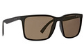 VonZipper Lesmore sunglasses in Black Soft Satin / Bronze 3/4 view Black Soft Satin / Bronze Lens Color Swatch Image