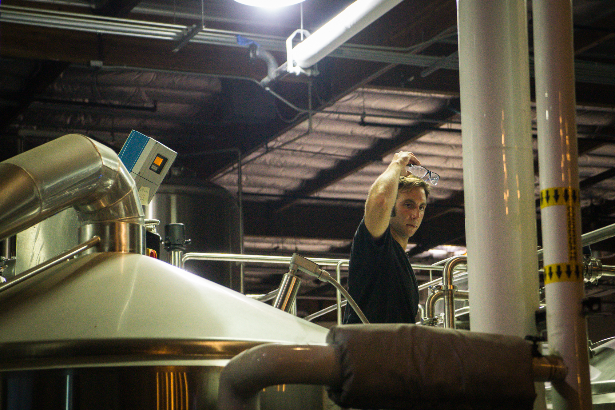 Here's a guy brewing beer, we assume.